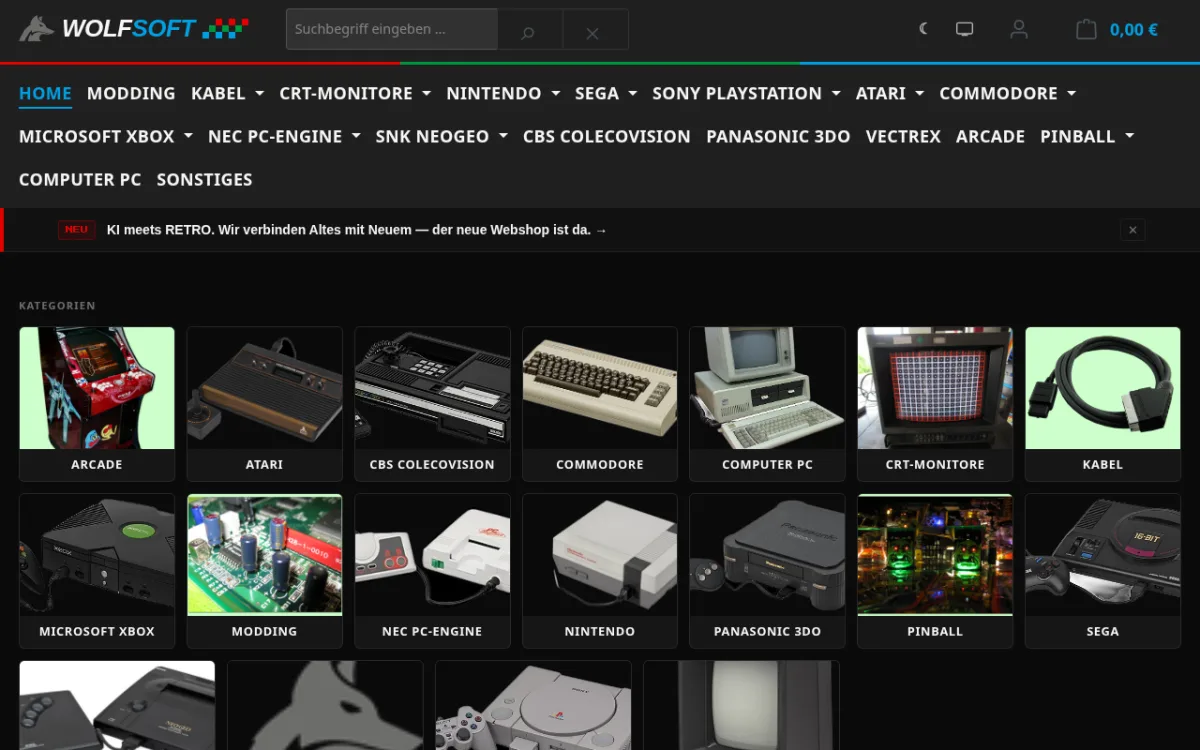 wolfsoft.de — Onlineshop mit Shopware 6